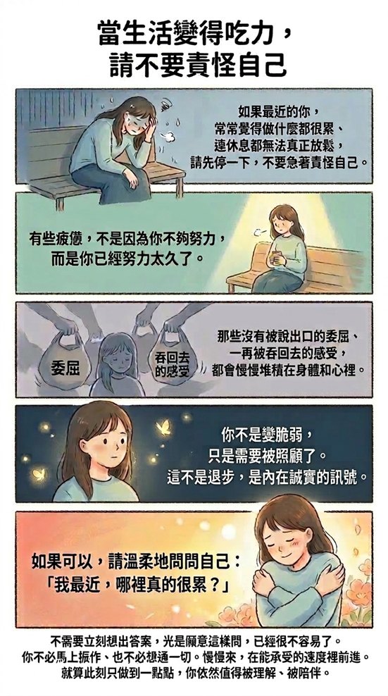 當生活開始變得吃力,請不要急著責怪自己——蔡幸紋心理師